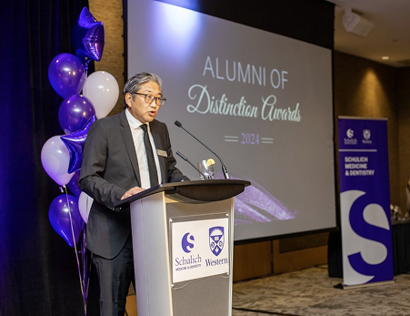 Dr. John Yoo giving opening remarks